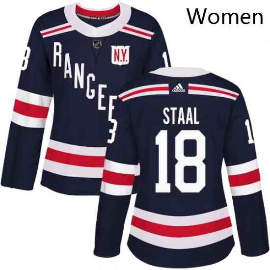 Womens Adidas New York Rangers 18 Marc Staal Authentic Navy Blue 2018 Winter Classic NHL Jersey